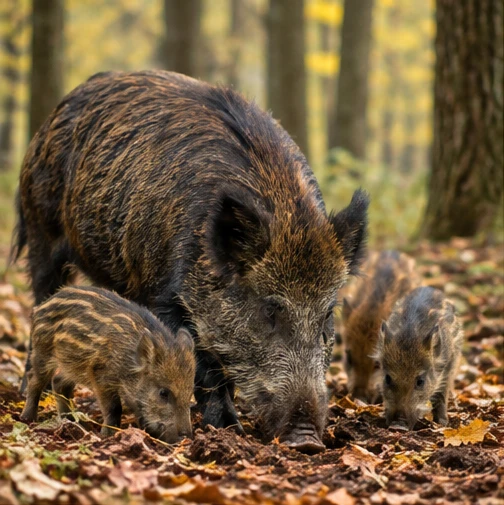 01wildboarandpigletsforest 01wildboarandpigletsforest